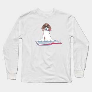 Life is better with books and a friend // spot illustration 01 // blue and red Long Sleeve T-Shirt